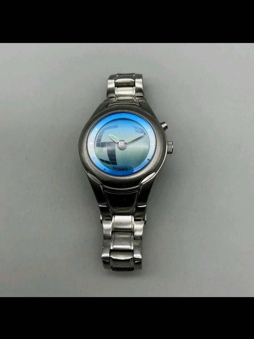 Fossil Women's Stainless Steel Blue Dial Analog Watch (Working)